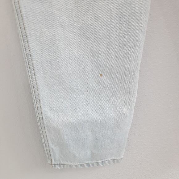 Vintage 80s Wide Leg High Rise Jeans Embroidered Light Wash Mom Jeans Womens 14 - Picture 6 of 11